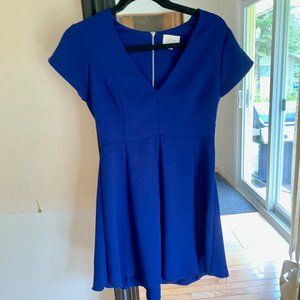 Wilfred Short Sleeve Blue Dress - Aritzia